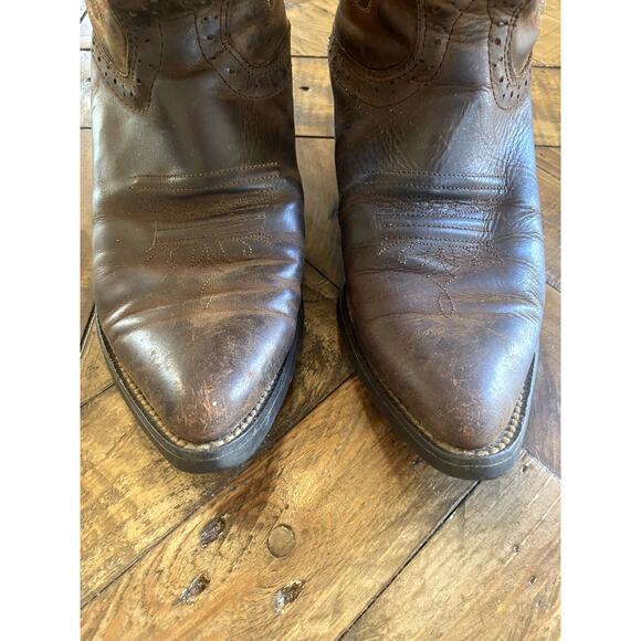 Women's Justin Pointed Toe Brown Boots Size 8B - Picture 10 of 10